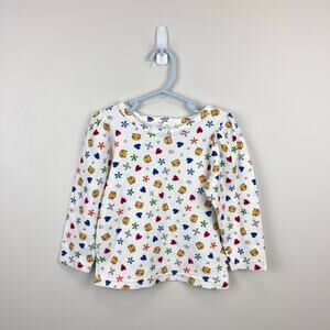 Vintage Healthtex Long Sleeve Tic Tac Toe XO Cat T-shirt 4T USA